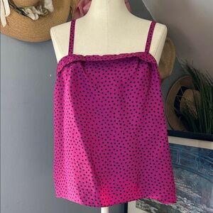 Kasper Fuchsia Polka Dot Camisole